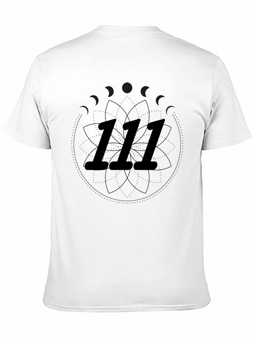 111 Numerology Graphic Black T-Shirt product image 2