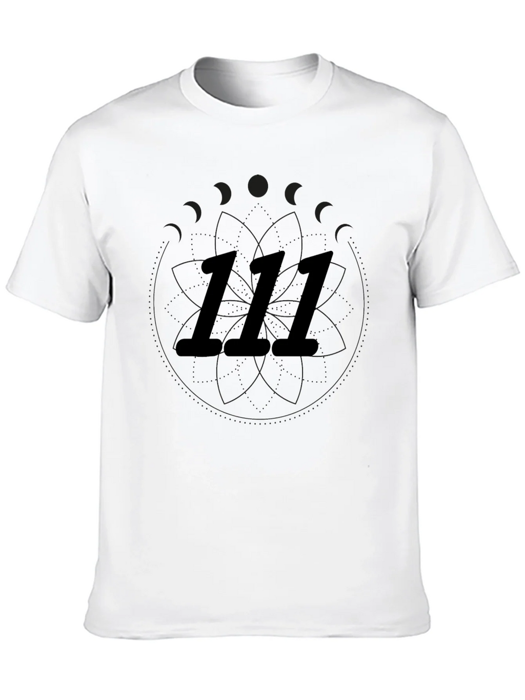 111 Numerology Graphic Black T-Shirt product image 12