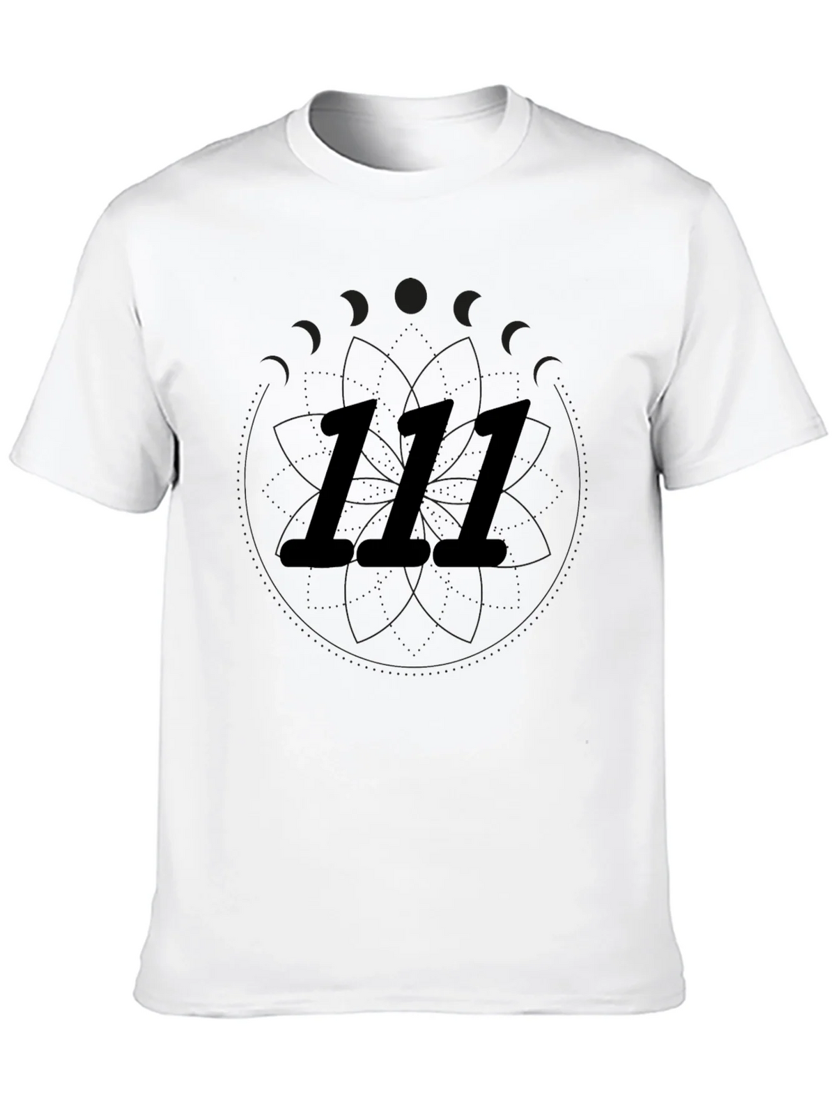 111 Numerology Graphic Black T-Shirt product image 12