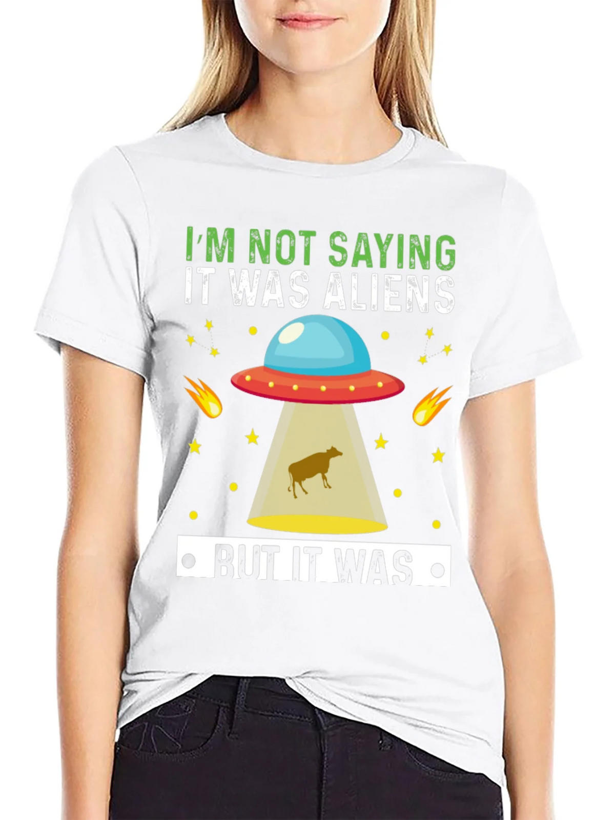 Funny Alien Abduction T-Shirt - But It Was Aliens product image 11