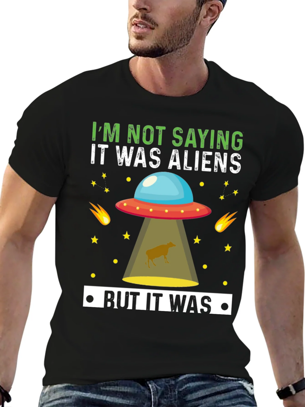 Funny Alien Abduction T-Shirt - But It Was Aliens product image 9