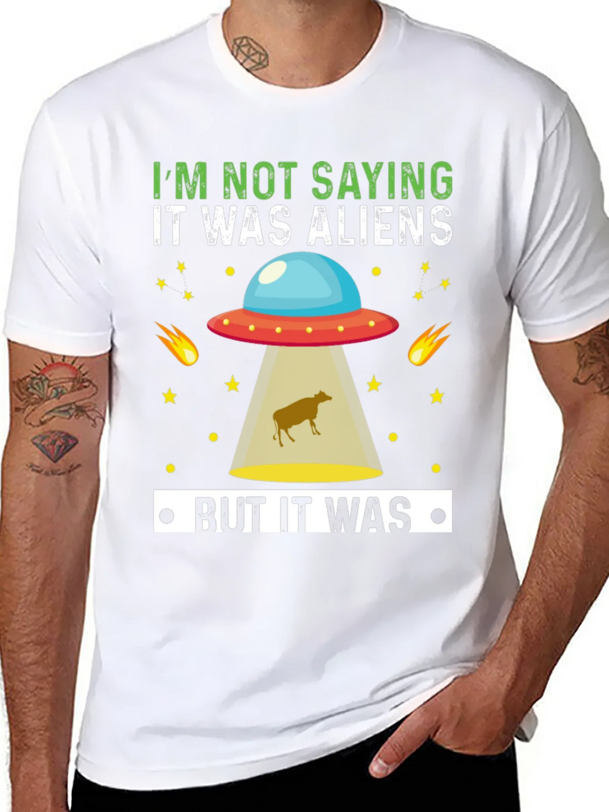 Funny Alien Abduction T-Shirt - But It Was Aliens product image 10