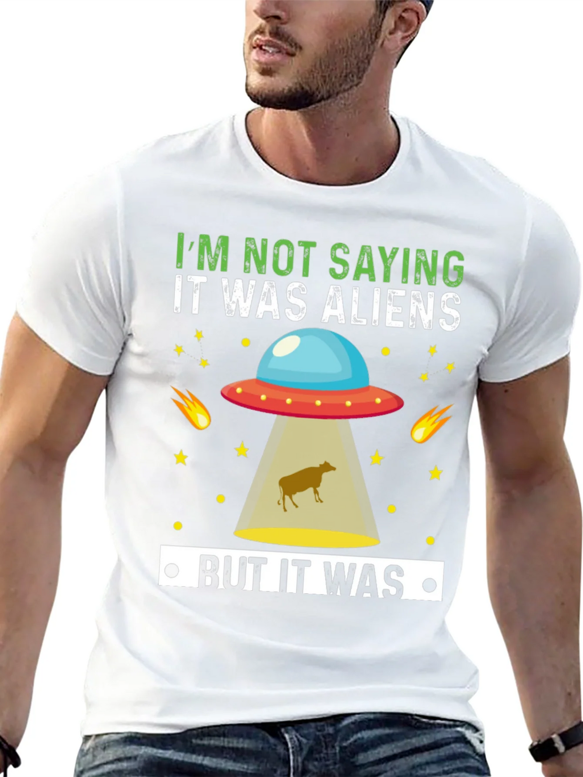 Funny Alien Abduction T-Shirt - But It Was Aliens product image 4