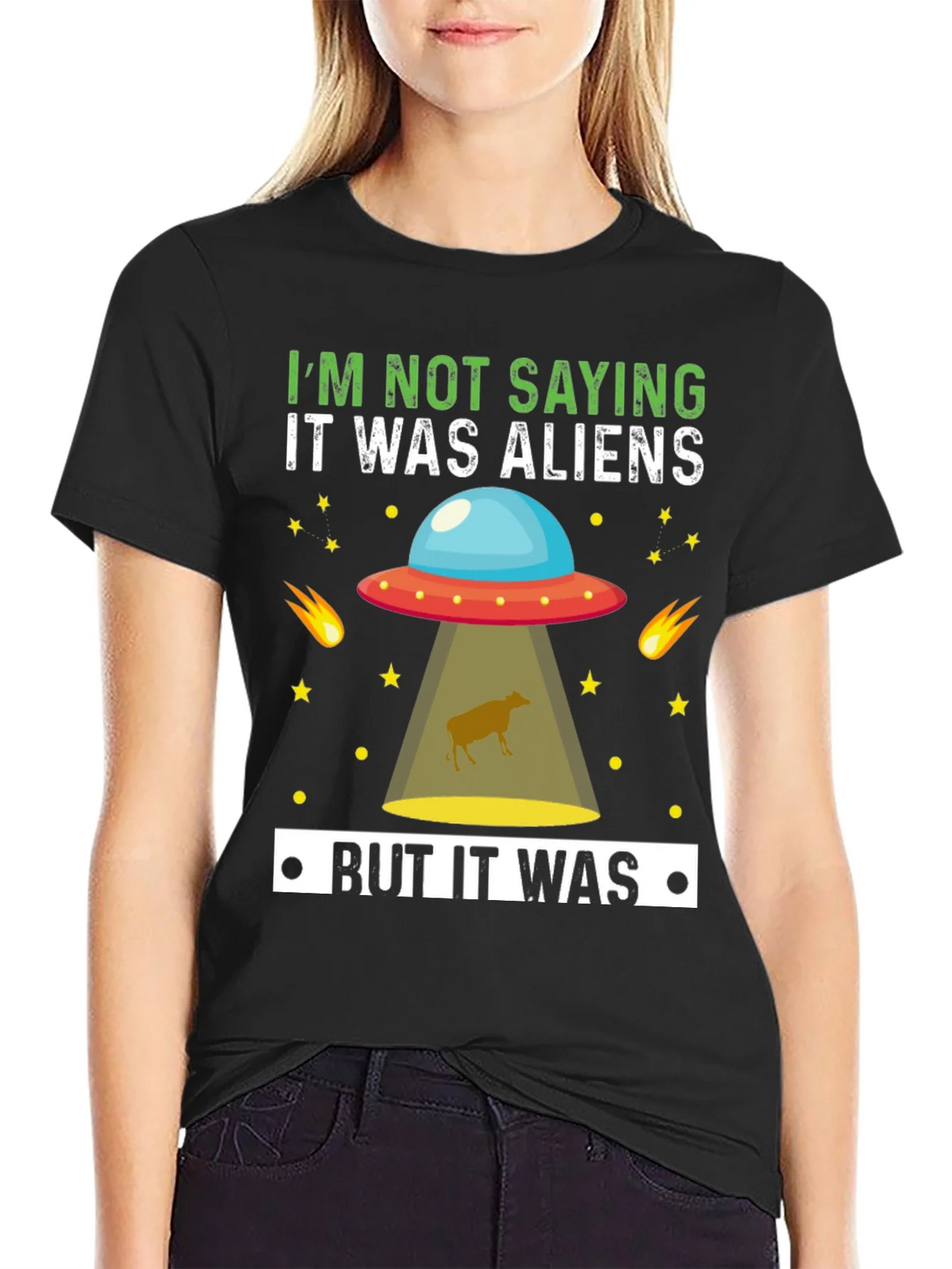 Funny Alien Abduction T-Shirt - But It Was Aliens product image 5