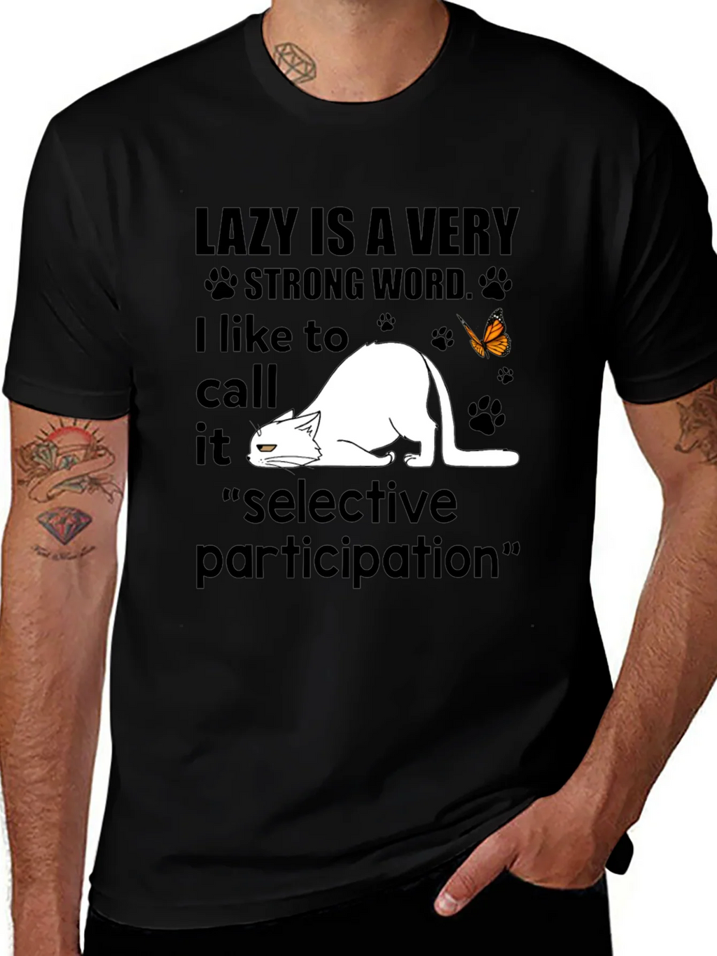 Lazy Cat T-Shirt - Selective Participation Tee product image 1