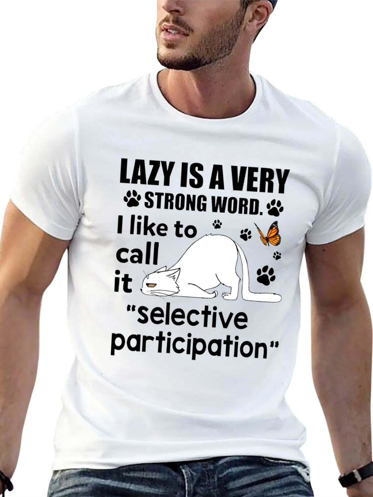 Lazy Cat T-Shirt - Selective Participation Tee product image 4