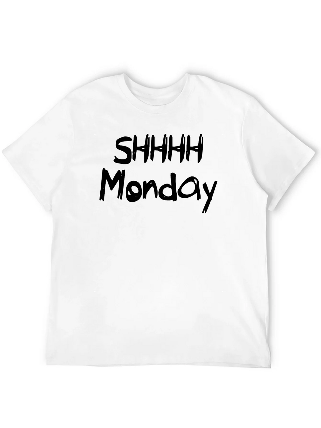 Shhhh Monday Graphic Black T-Shirt product image 3