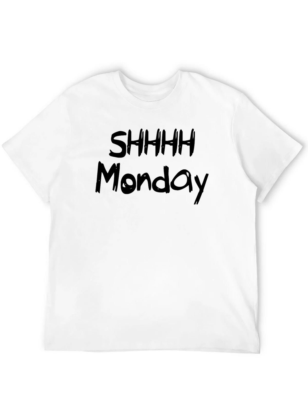 Shhhh Monday Graphic Black T-Shirt product image 3