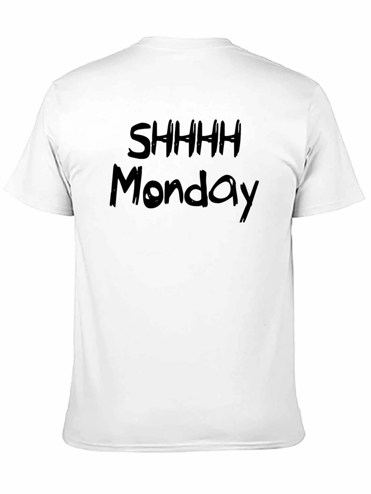 Shhhh Monday Graphic Black T-Shirt product image 2