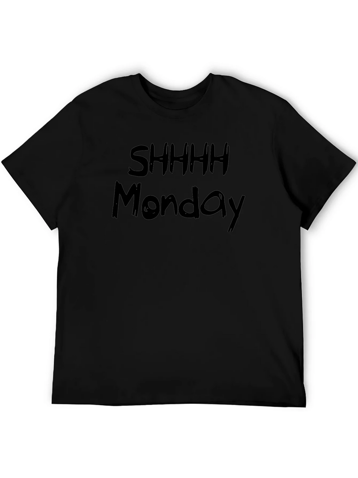 Shhhh Monday Graphic Black T-Shirt product image 8