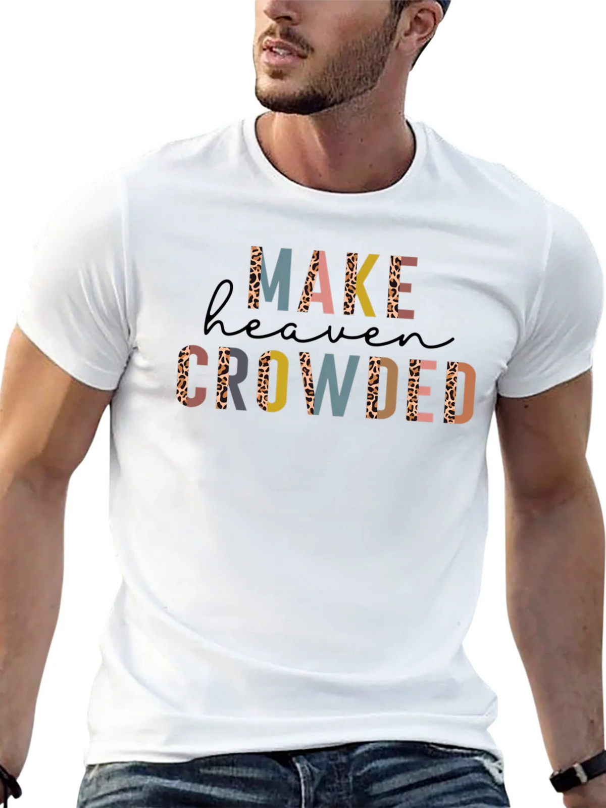 Make Heaven Crowded Graphic Tee - Stylish Christian T-Shirt product image 4