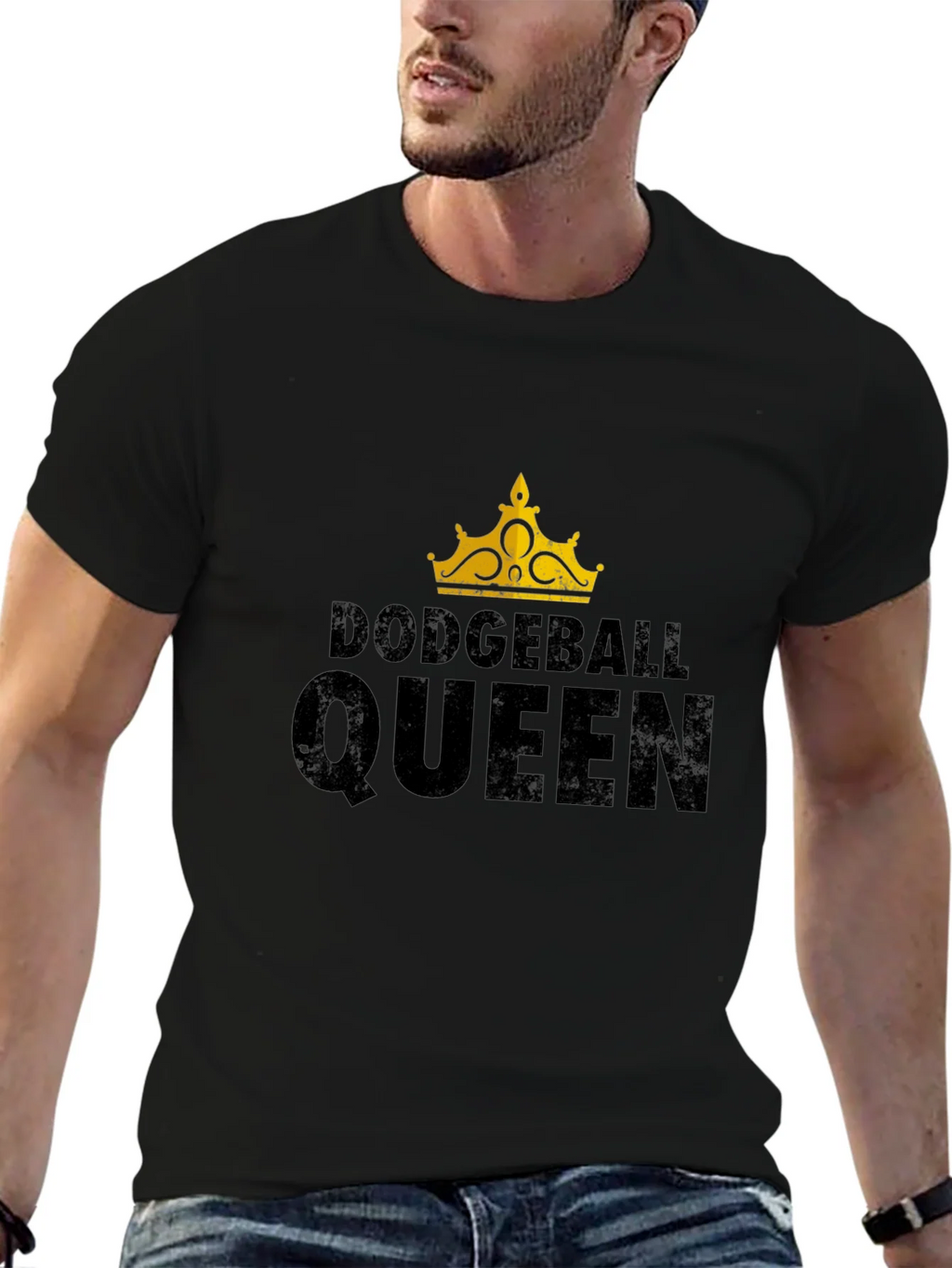 Dodgeball Queen Black Graphic T-Shirt product image 9