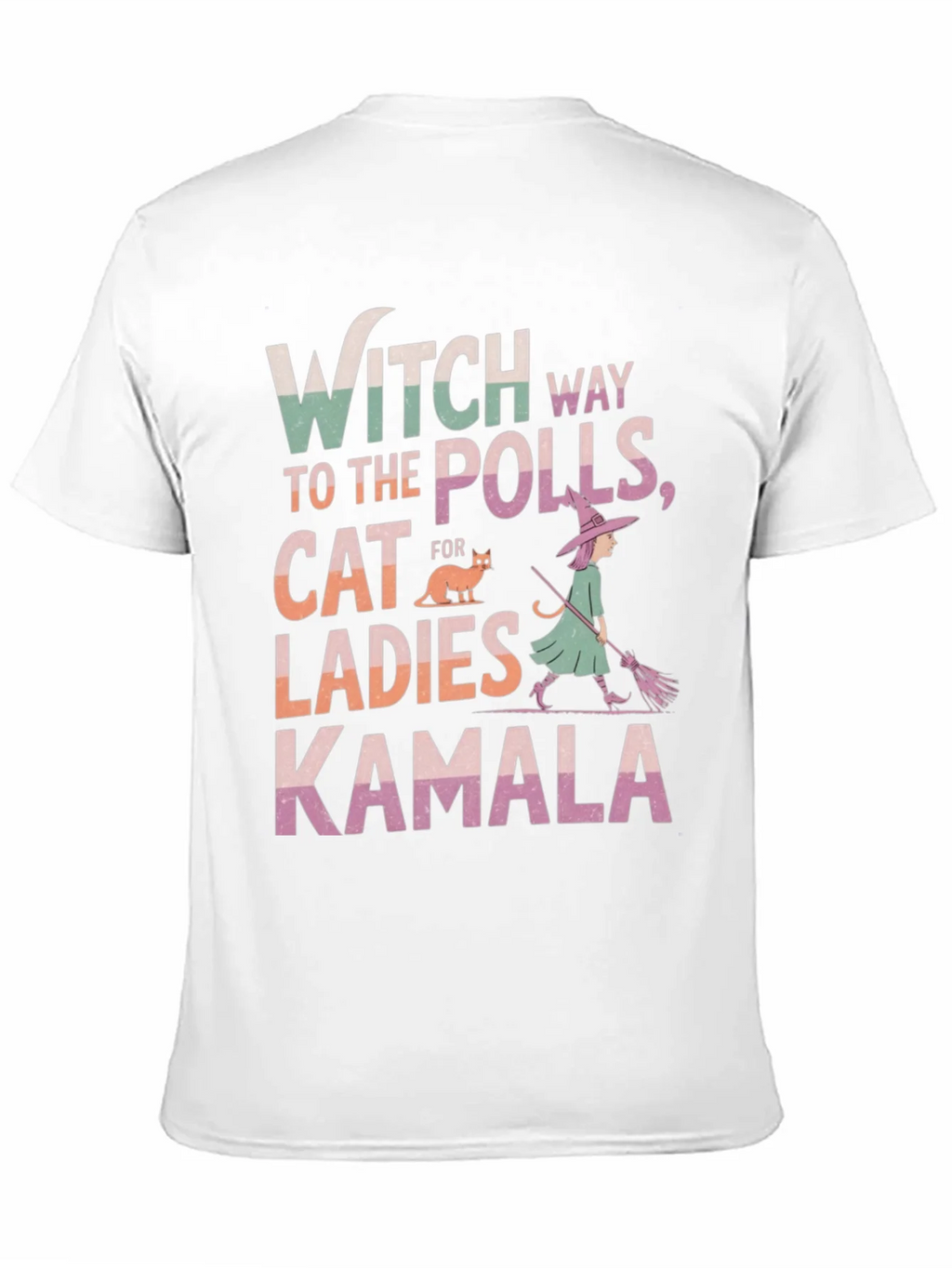 Witch Way to the Polls Kamala Ladies Cat T-Shirt product image 2