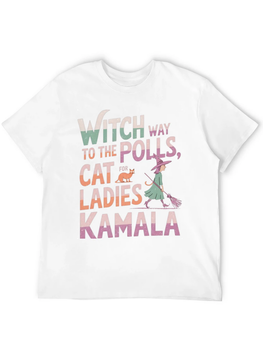 Witch Way to the Polls Kamala Ladies Cat T-Shirt product image 3