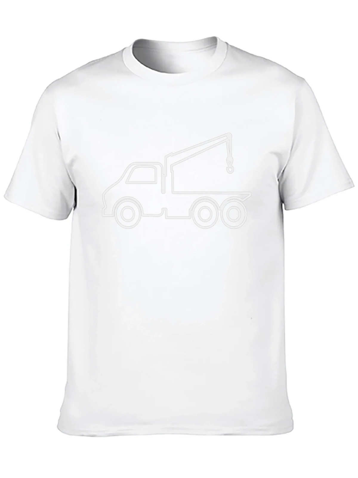 Crane Truck Graphic Tee - Black Cotton Blend Shirt product image 12