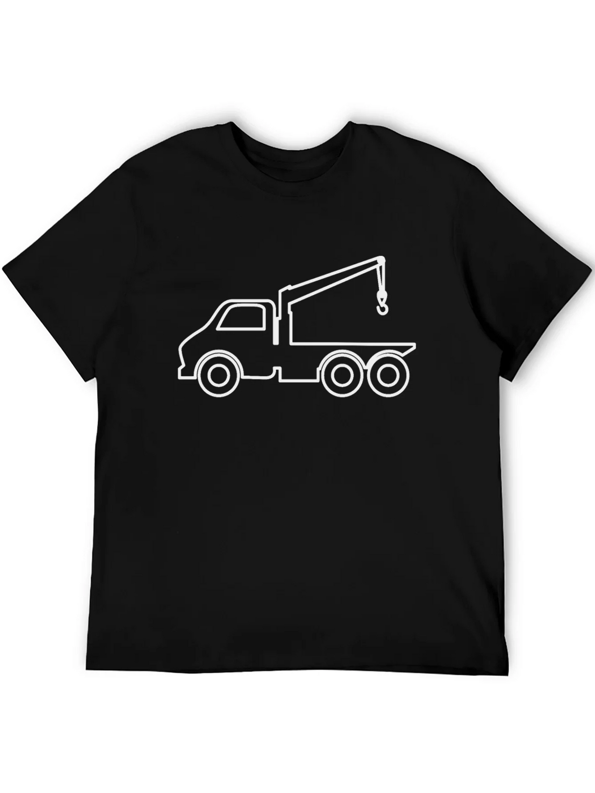 Crane Truck Graphic Tee - Black Cotton Blend Shirt product image 8