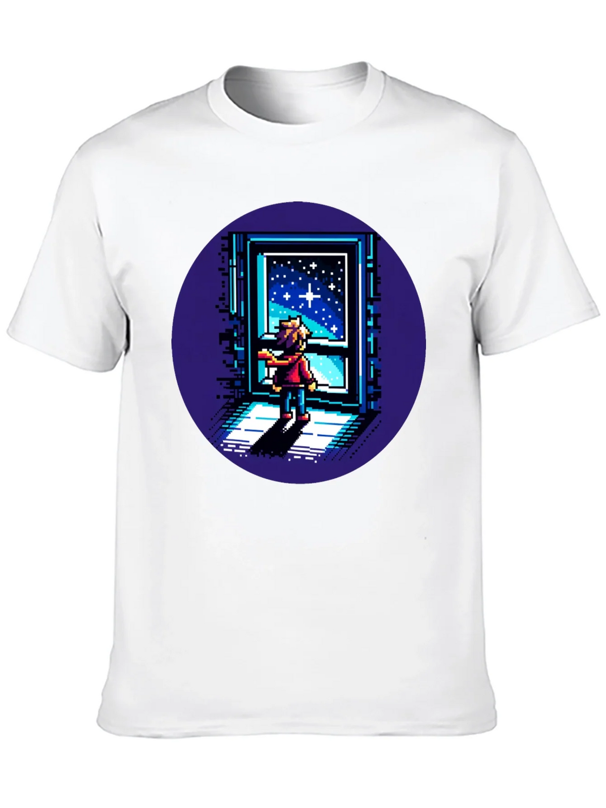 Pixel Art Stargazer T-Shirt - Unisex Black Tee product image 12