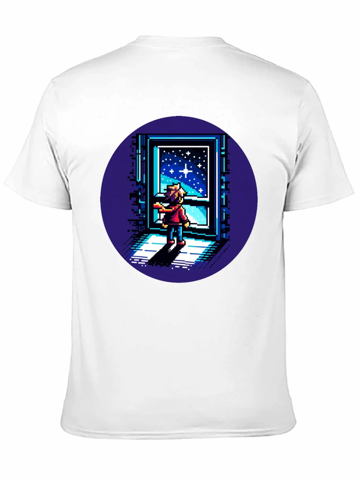Pixel Art Stargazer T-Shirt - Unisex Black Tee product image 2