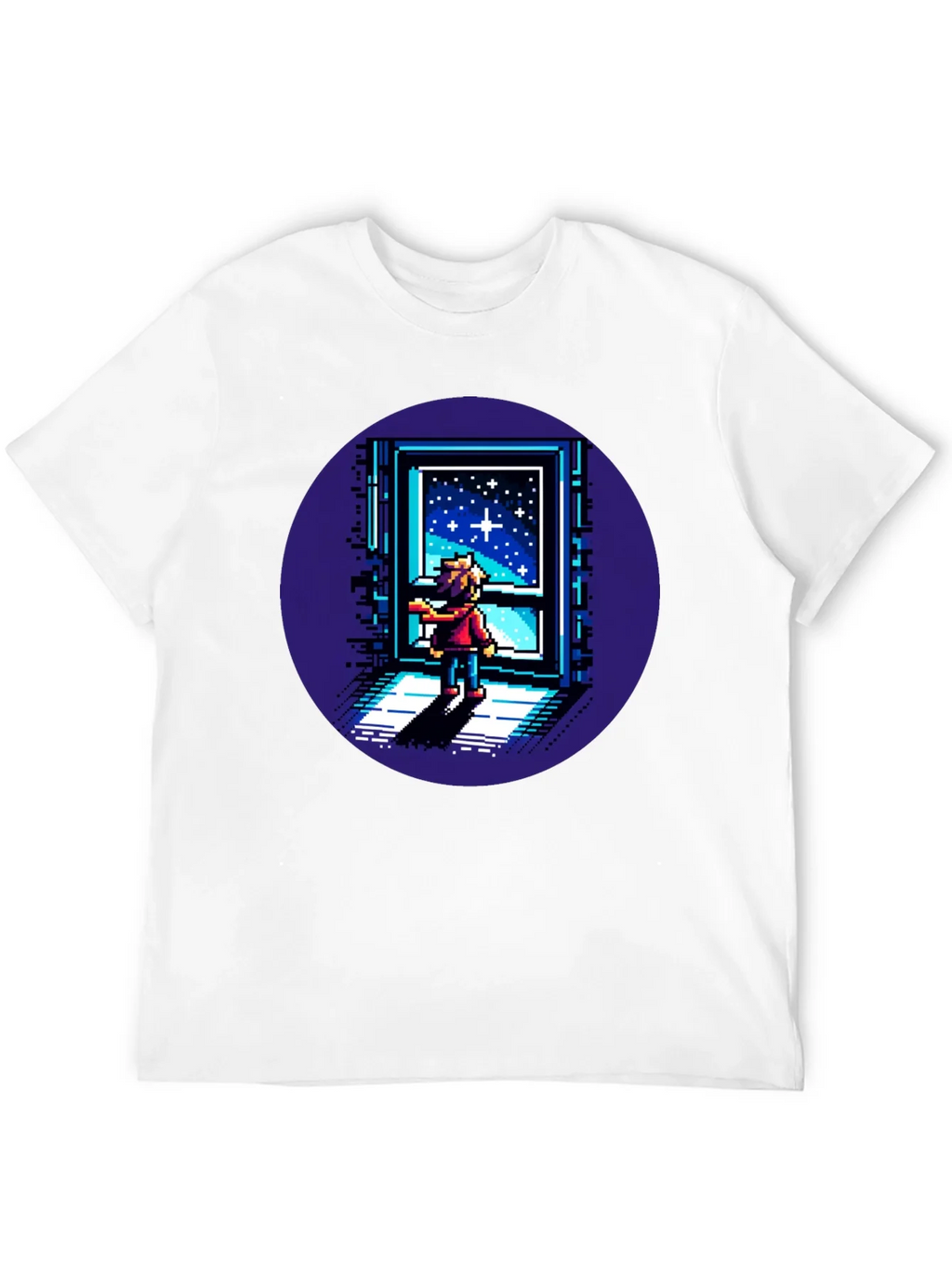 Pixel Art Stargazer T-Shirt - Unisex Black Tee product image 3