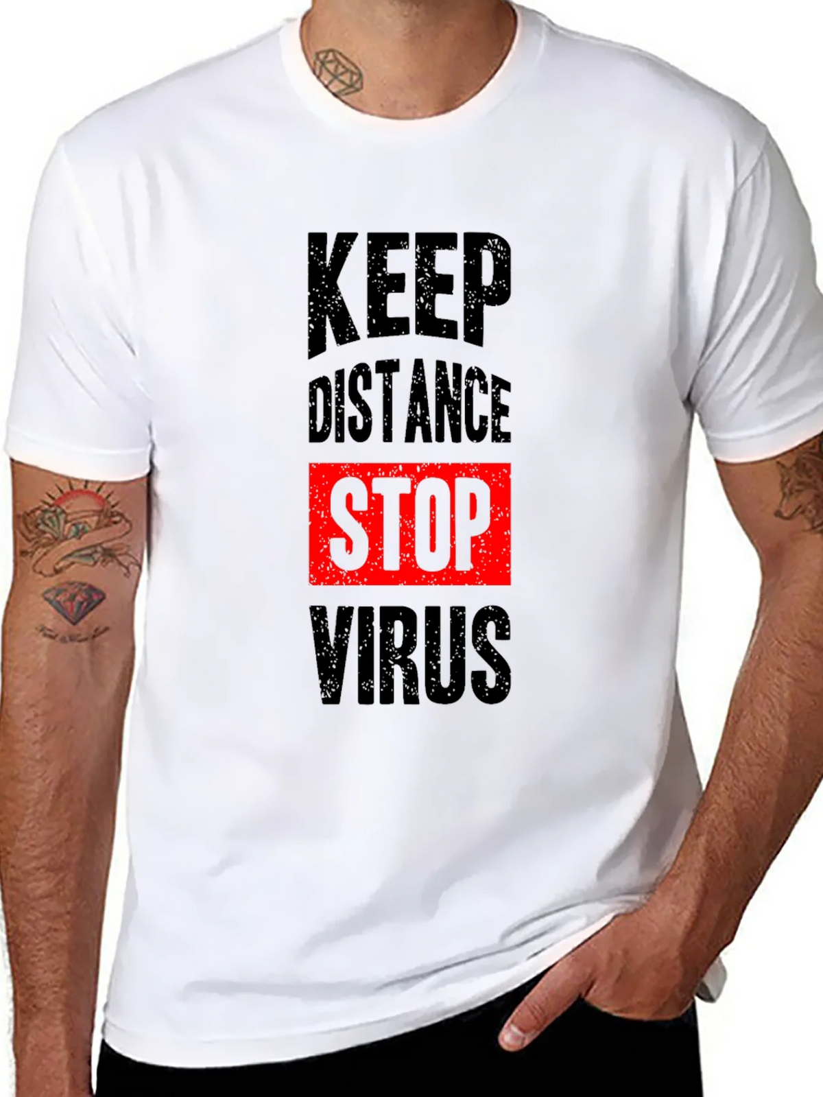 Keep Distance Stop Virus T-Shirt product image 10