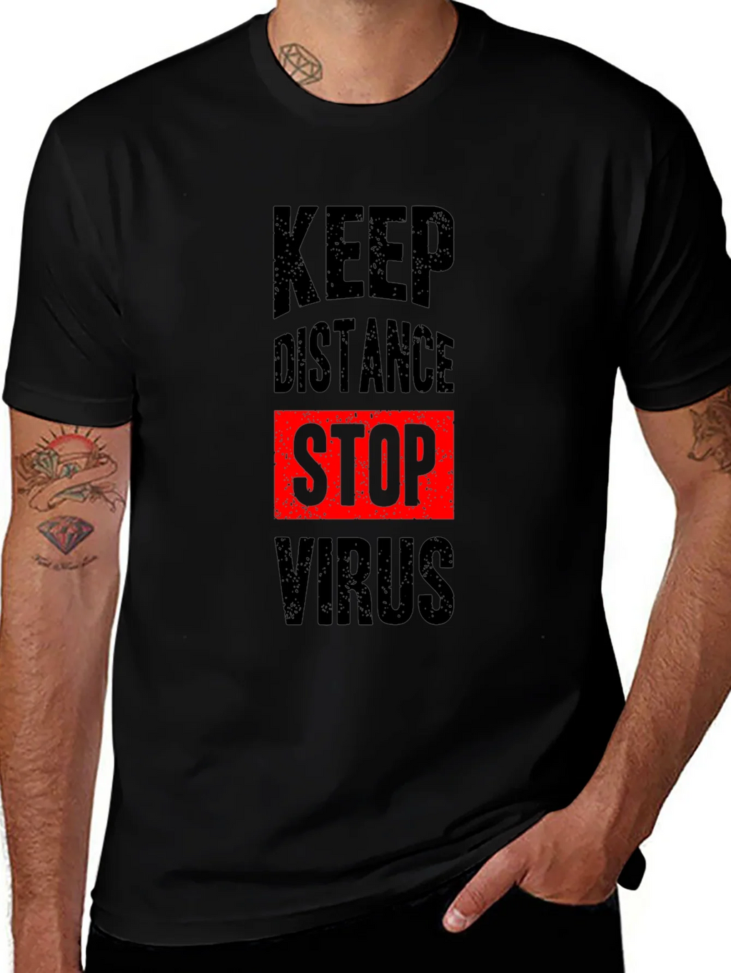 Keep Distance Stop Virus T-Shirt product image 1