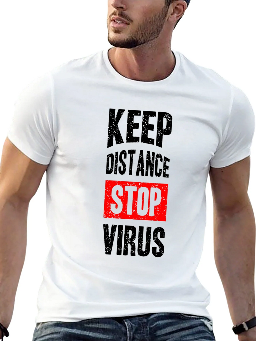 Keep Distance Stop Virus T-Shirt product image 4