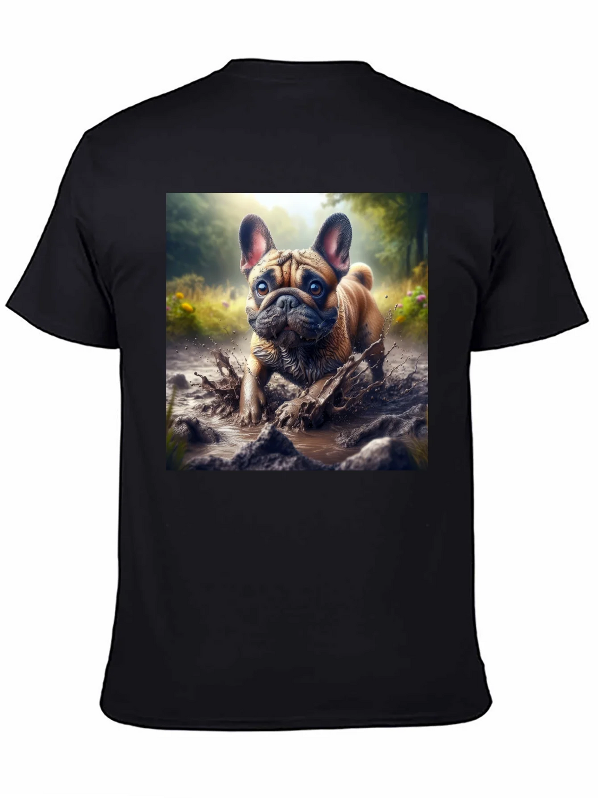 Bulldog Muddy Paws Graphic Tee - Black Cotton product image 7