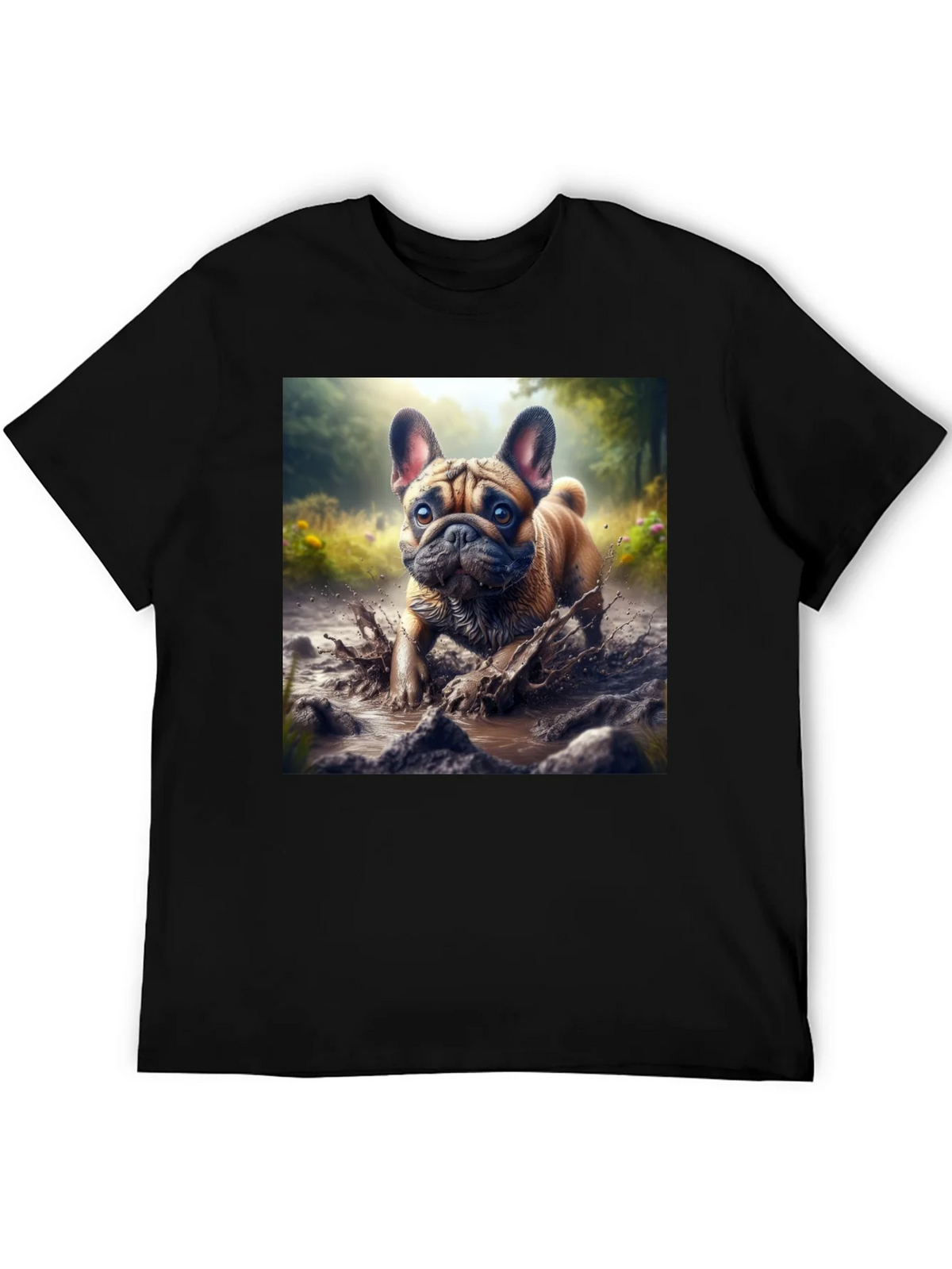 Bulldog Muddy Paws Graphic Tee - Black Cotton product image 8