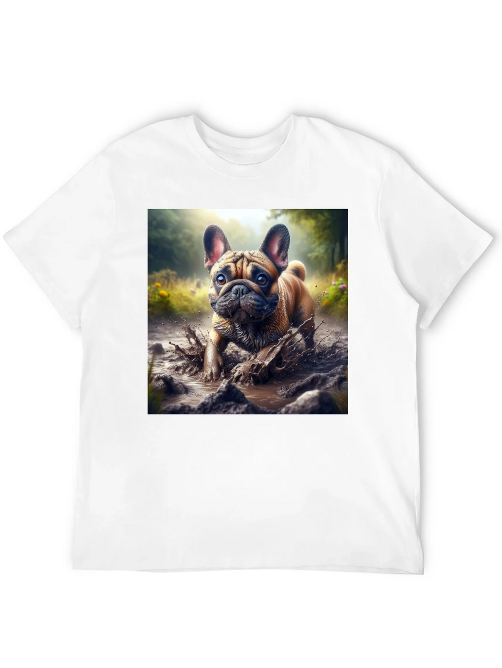 Bulldog Muddy Paws Graphic Tee - Black Cotton product image 3