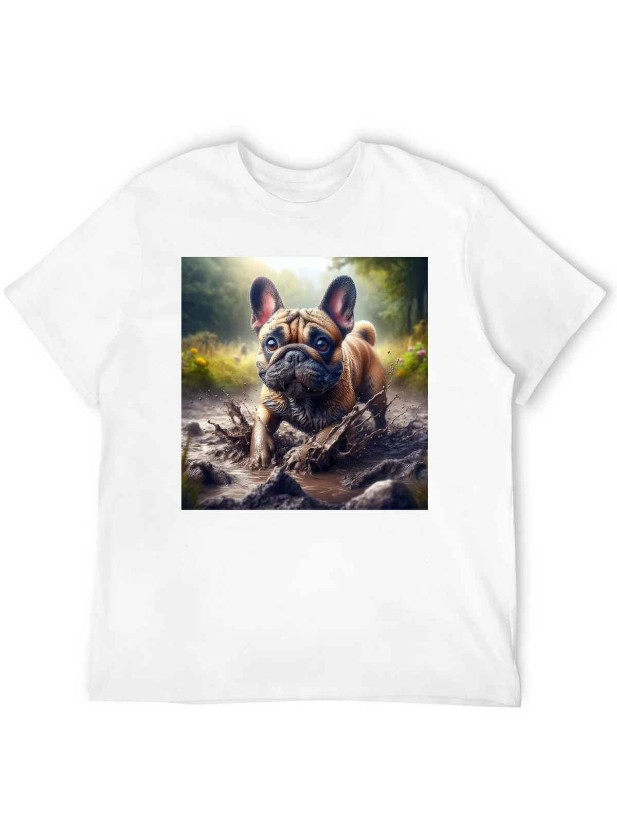 Bulldog Muddy Paws Graphic Tee - Black Cotton product image 3