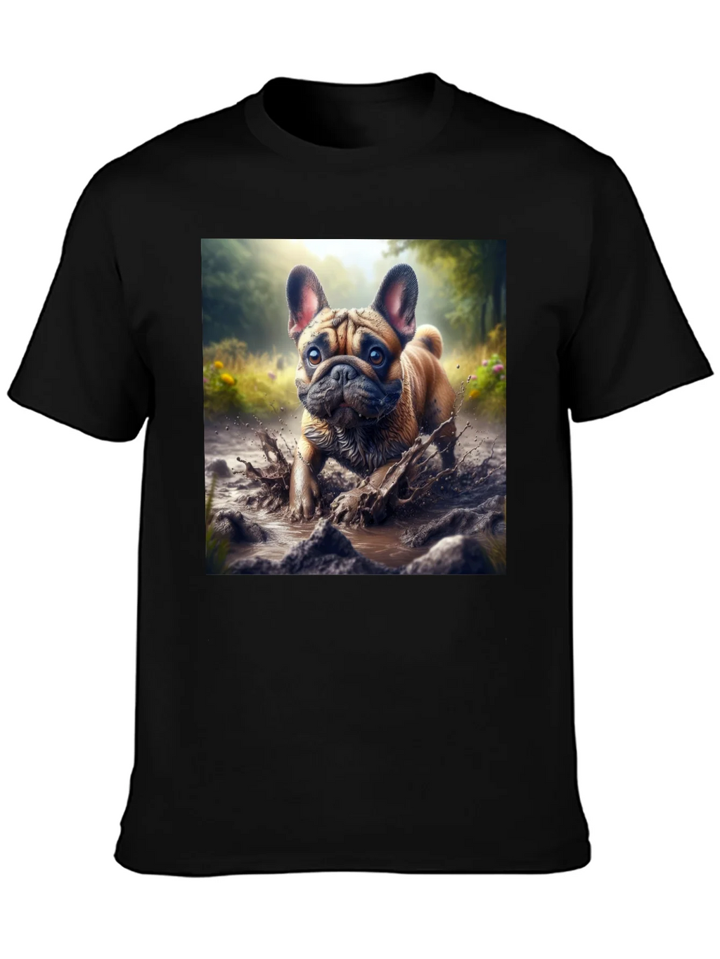 Bulldog Muddy Paws Graphic Tee - Black Cotton product image 6