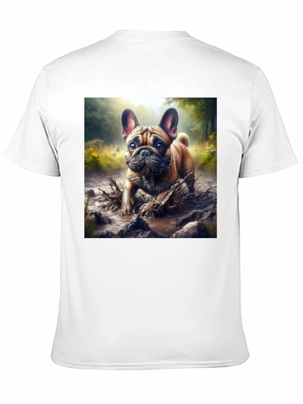 Bulldog Muddy Paws Graphic Tee - Black Cotton product image 2