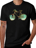 Vintage Bicycle Graphic Tee - Retro Style Black T-Shirt product image 1
