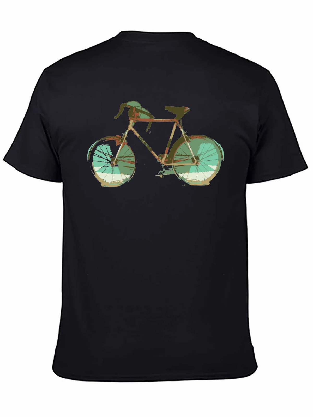 Vintage Bicycle Graphic Tee - Retro Style Black T-Shirt product image 7