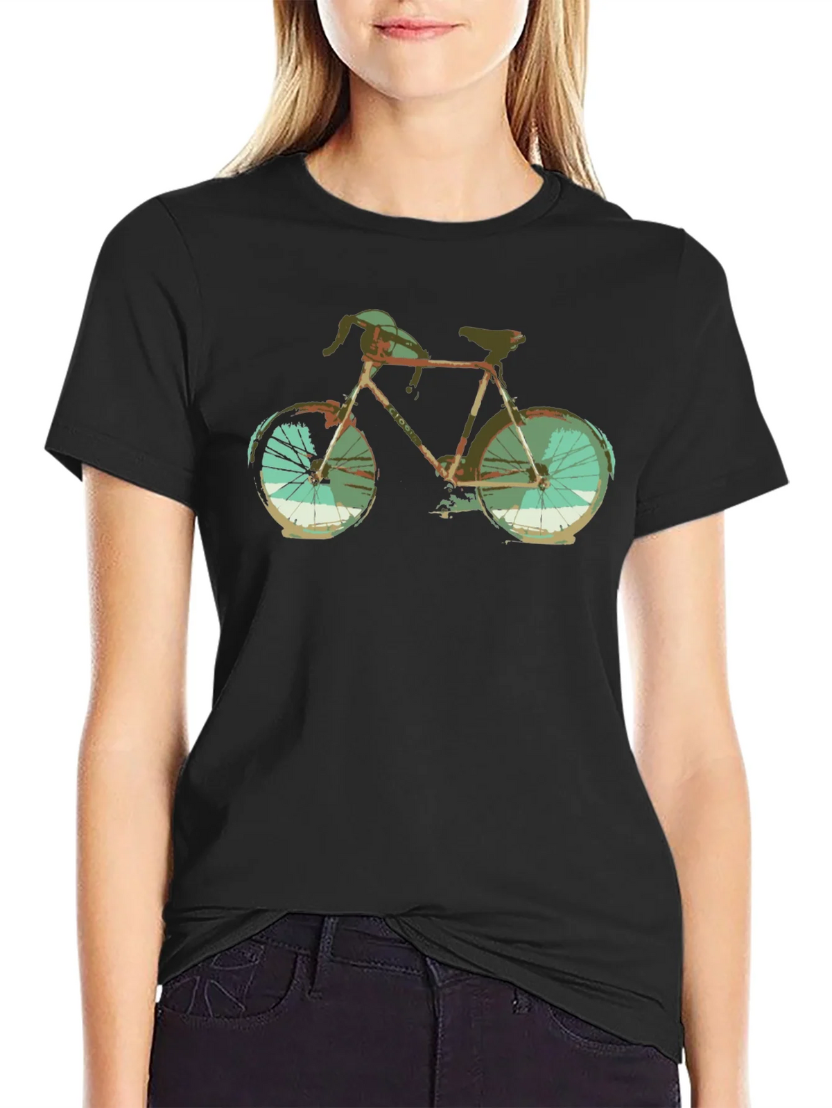Vintage Bicycle Graphic Tee - Retro Style Black T-Shirt product image 5