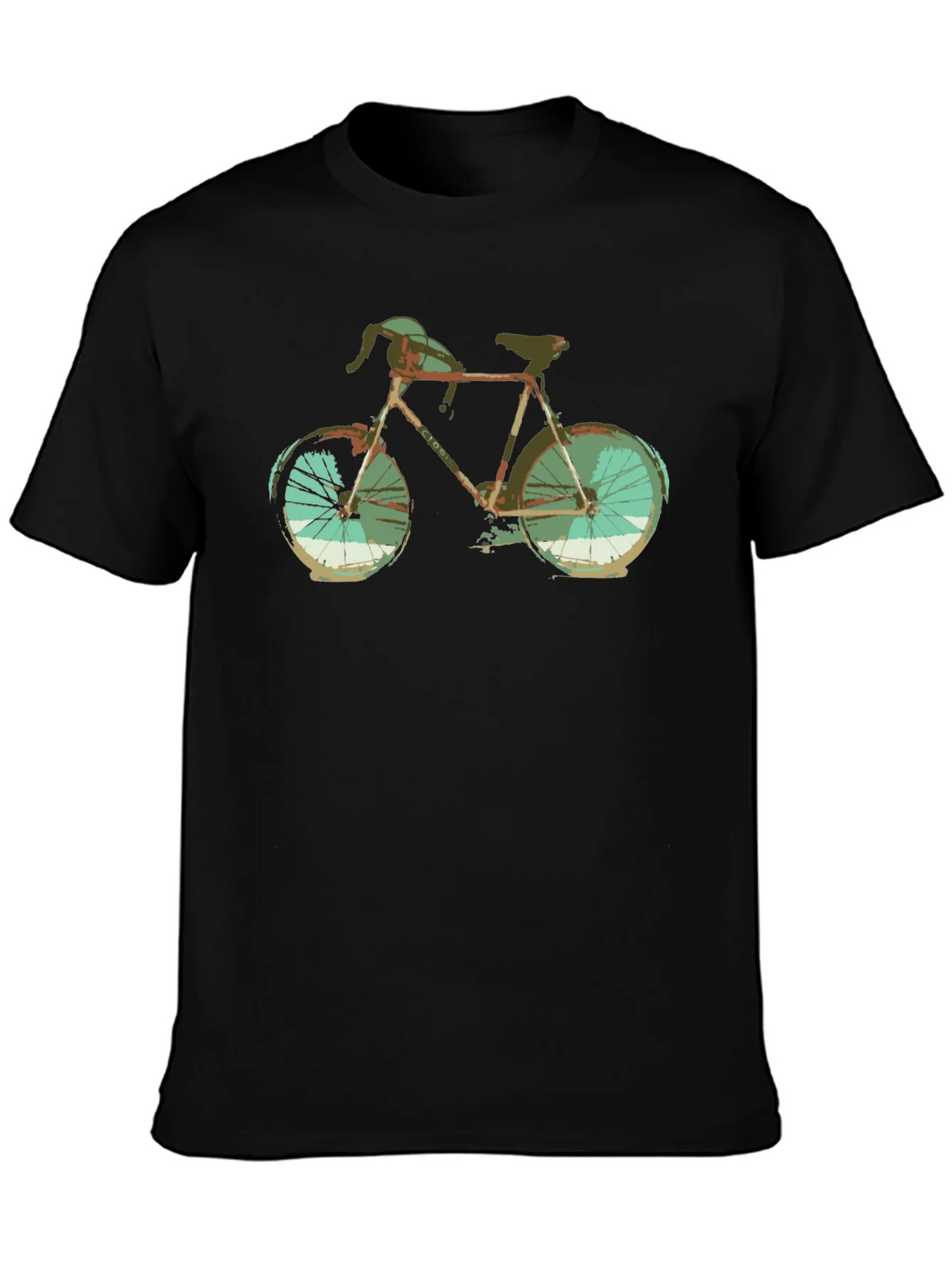 Vintage Bicycle Graphic Tee - Retro Style Black T-Shirt product image 6