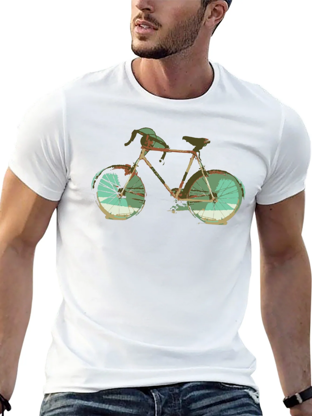 Vintage Bicycle Graphic Tee - Retro Style Black T-Shirt product image 4