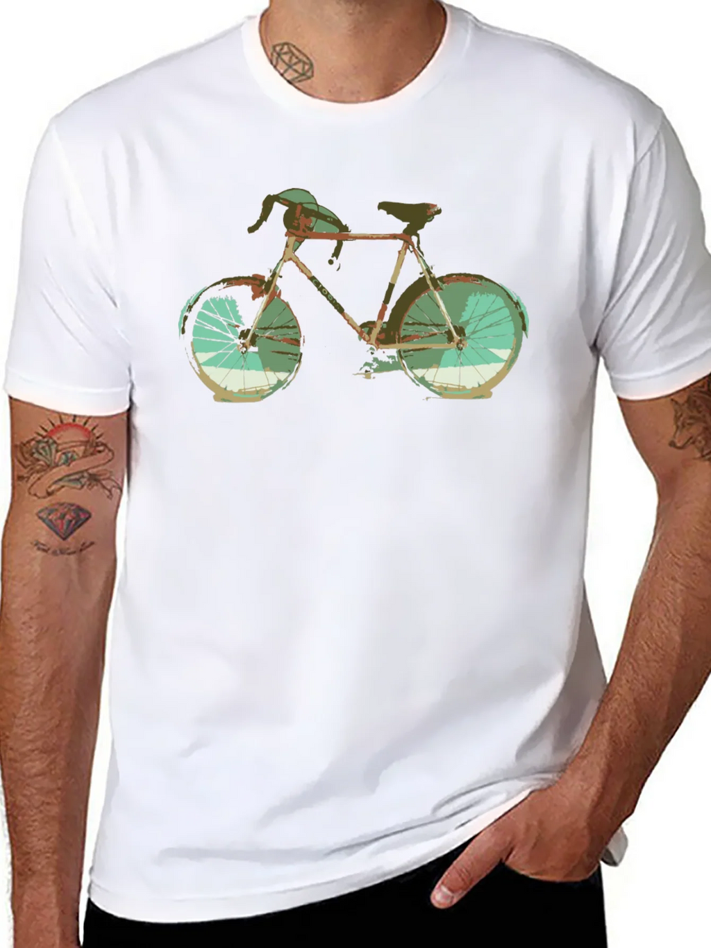 Vintage Bicycle Graphic Tee - Retro Style Black T-Shirt product image 10