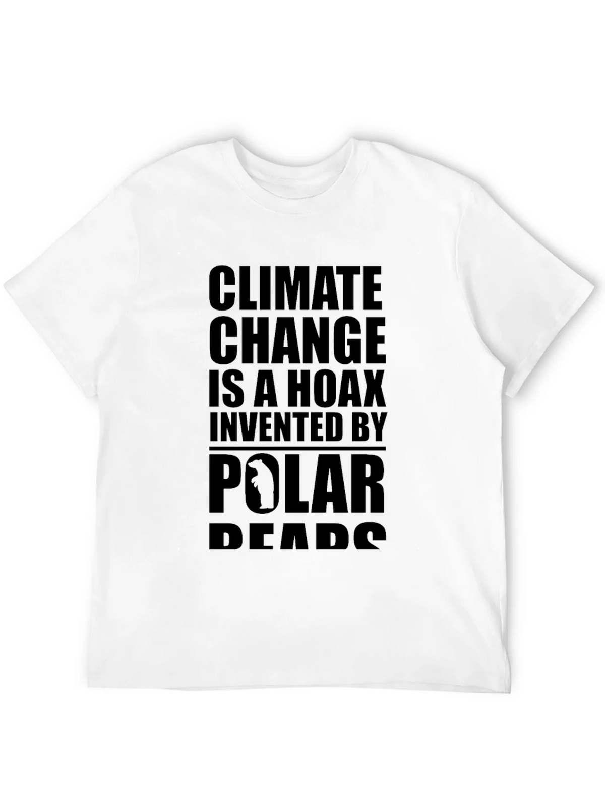 Climate Change Hoax Graphic Tee - Black Cotton T-Shirt product image 3