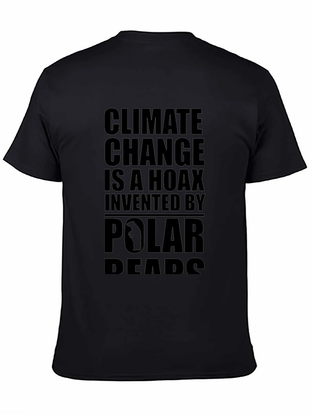 Climate Change Hoax Graphic Tee - Black Cotton T-Shirt product image 7