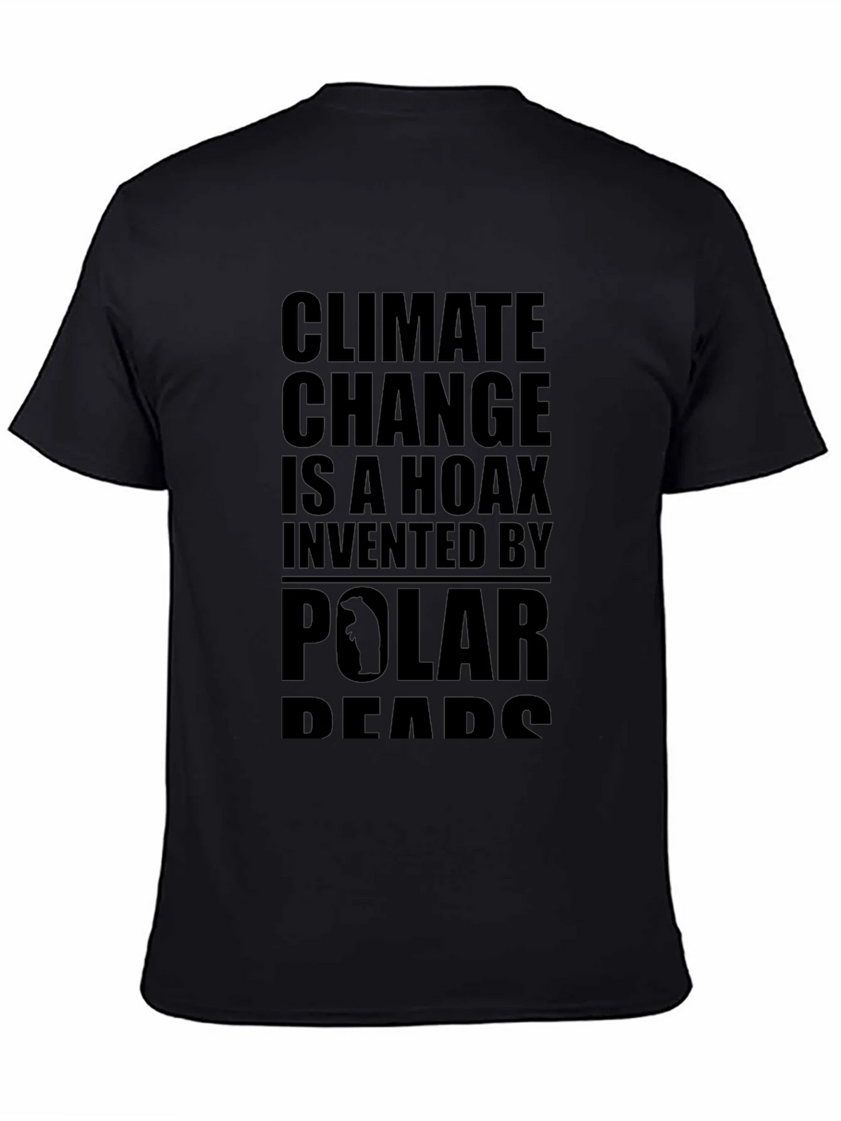 Climate Change Hoax Graphic Tee - Black Cotton T-Shirt product image 7