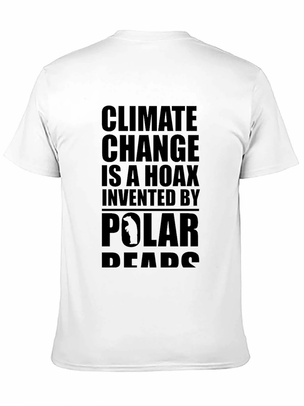 Climate Change Hoax Graphic Tee - Black Cotton T-Shirt product image 2