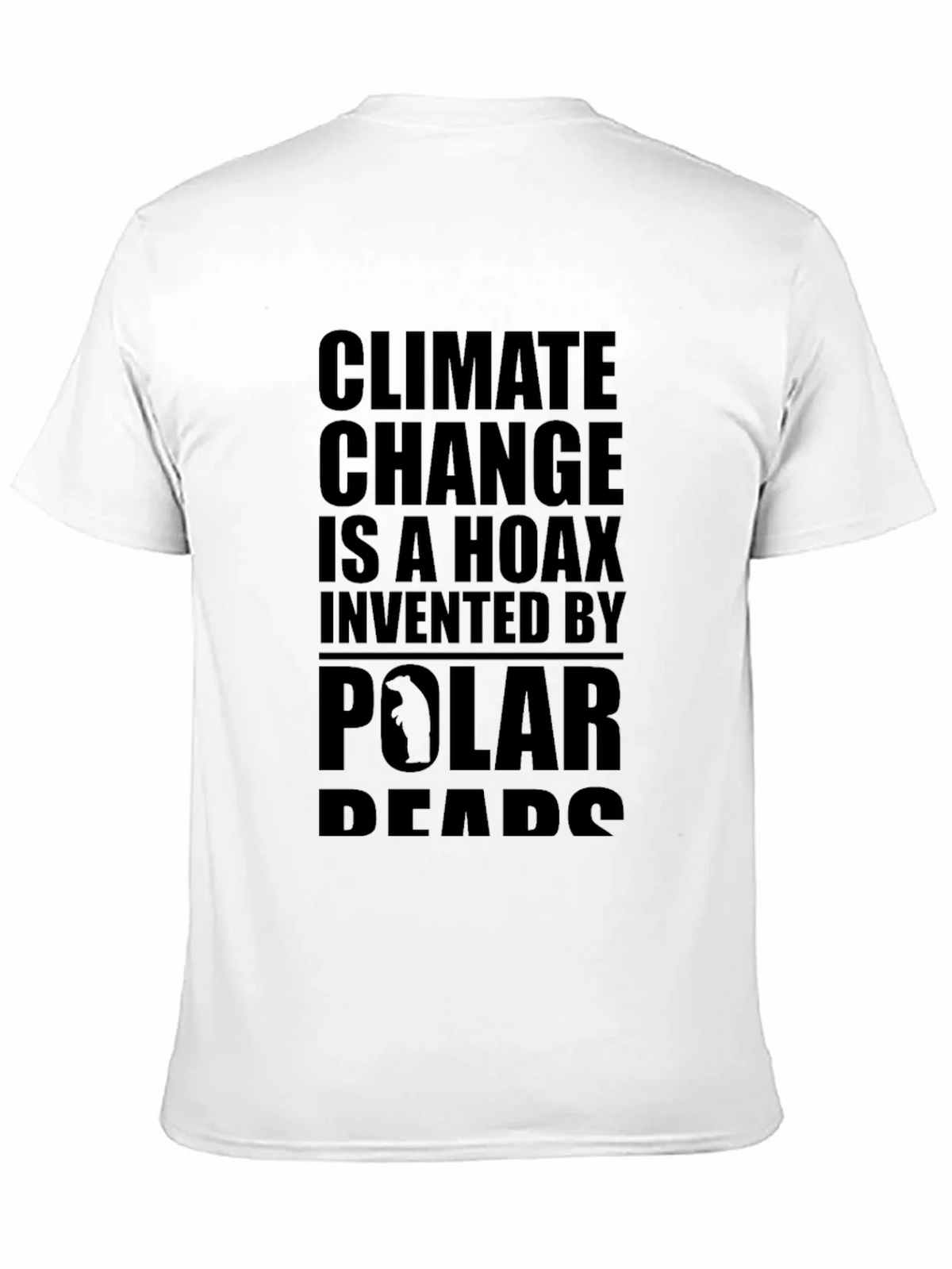 Climate Change Hoax Graphic Tee - Black Cotton T-Shirt product image 2