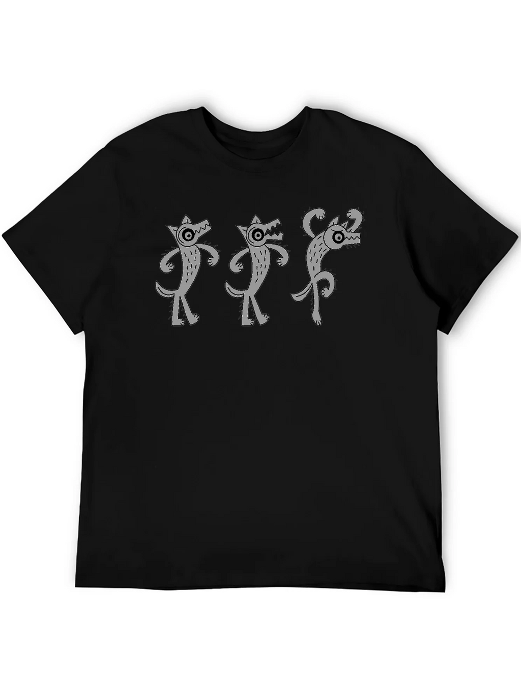 Dancing Wolves Black T-Shirt product image 8