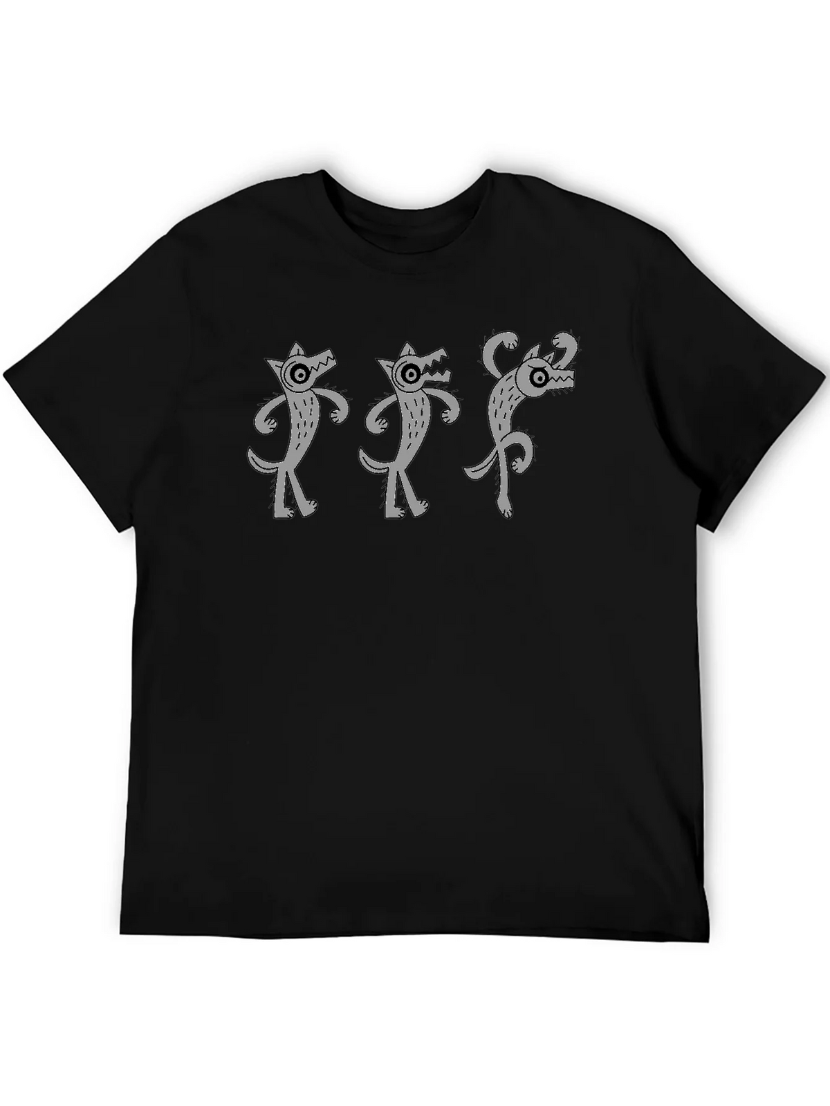 Dancing Wolves Black T-Shirt product image 8