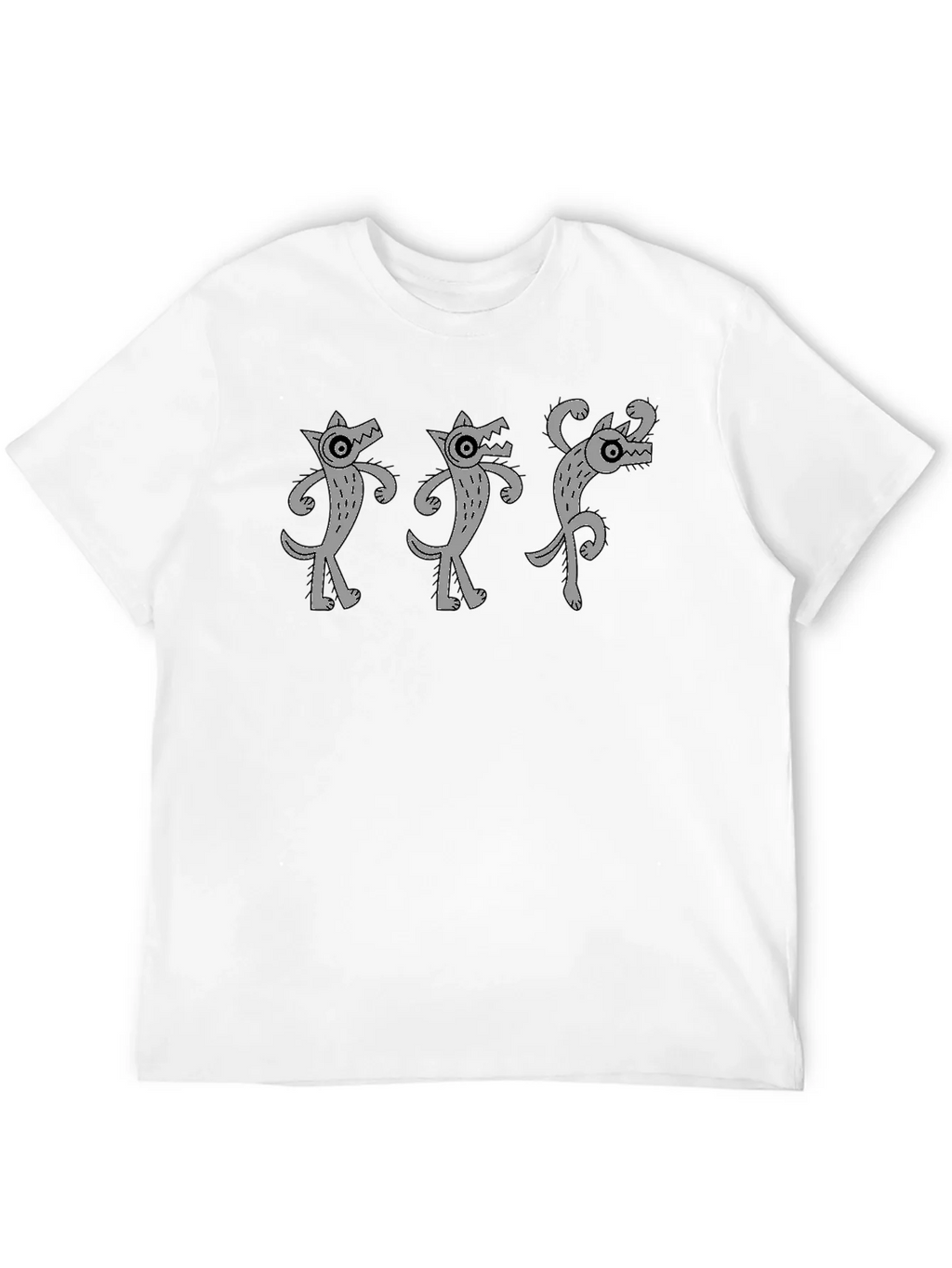 Dancing Wolves Black T-Shirt product image 3