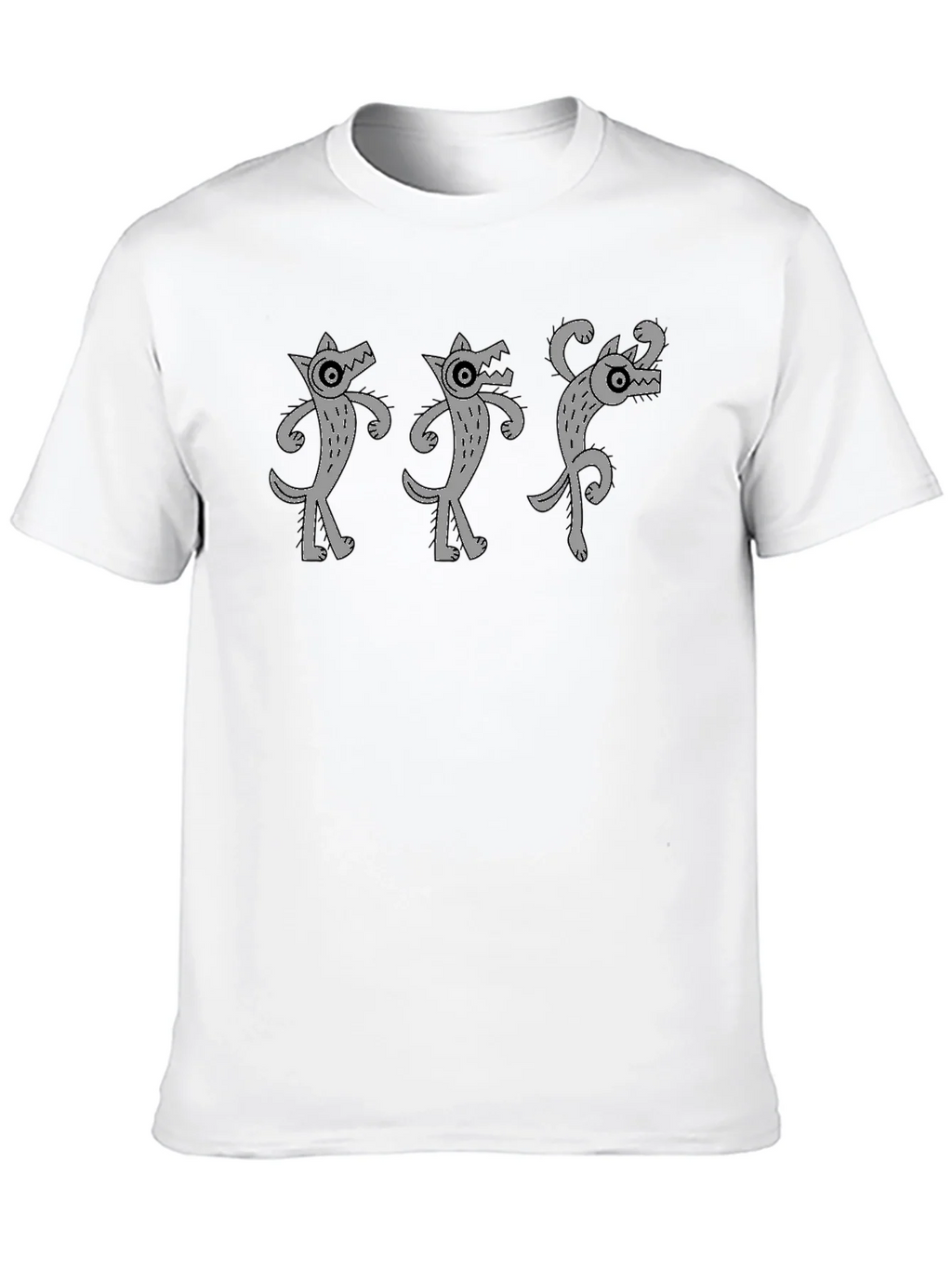 Dancing Wolves Black T-Shirt product image 12