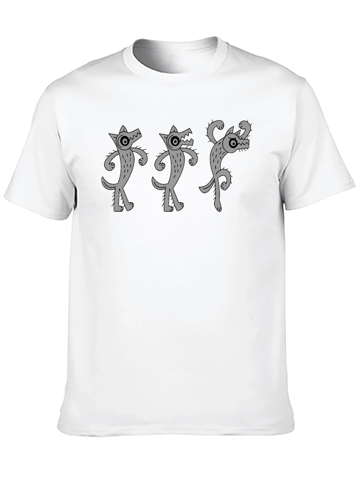 Dancing Wolves Black T-Shirt product image 12