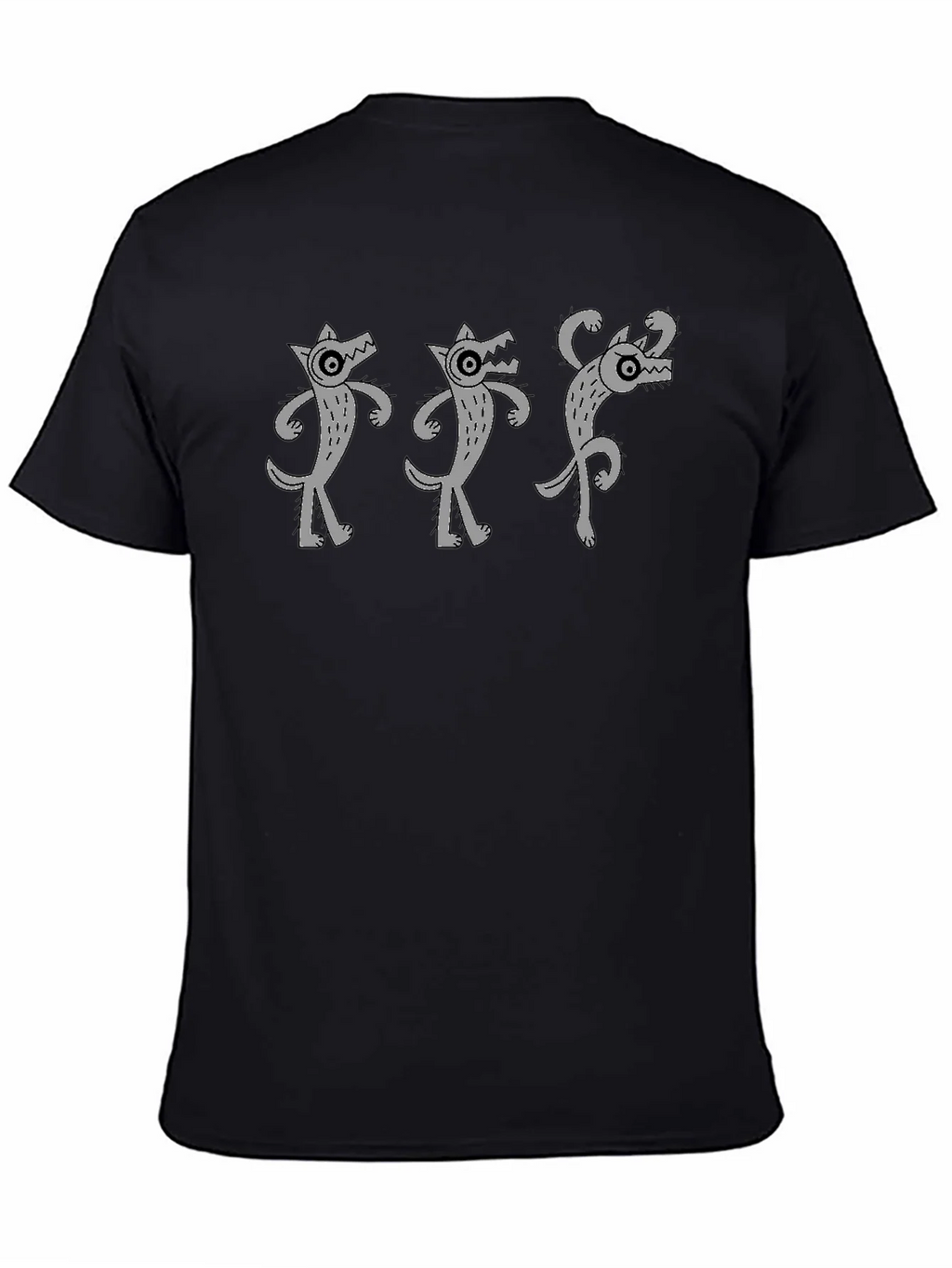 Dancing Wolves Black T-Shirt product image 7