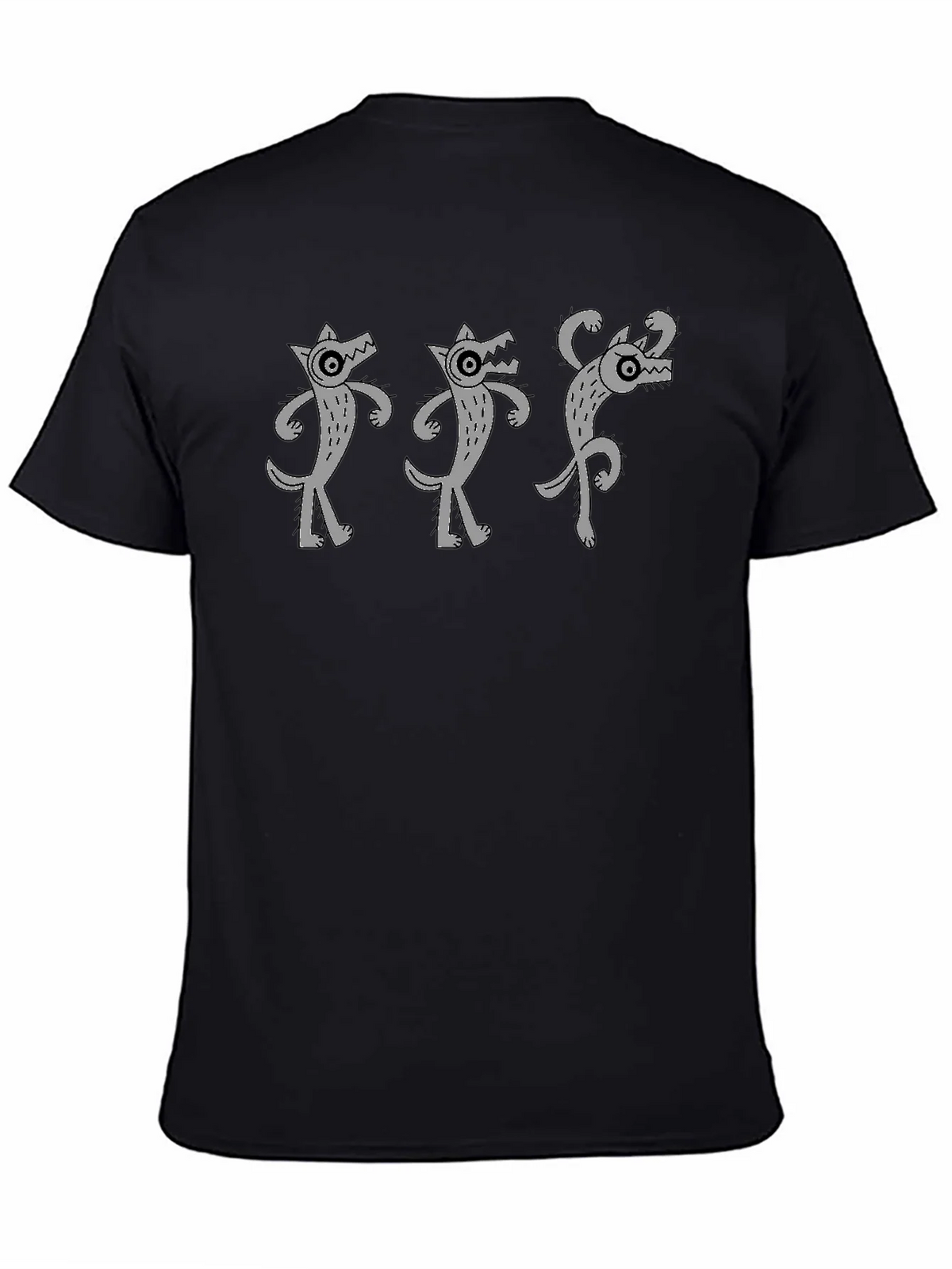 Dancing Wolves Black T-Shirt product image 7